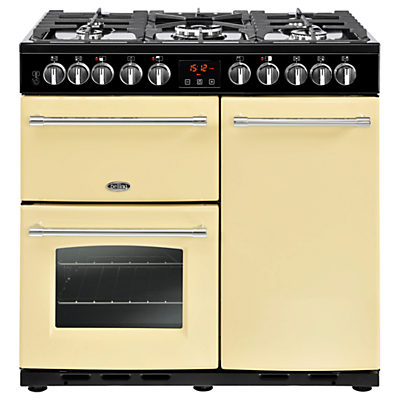 Belling Farmhouse 90DFT Deluxe Dual Fuel Range Cooker Cream